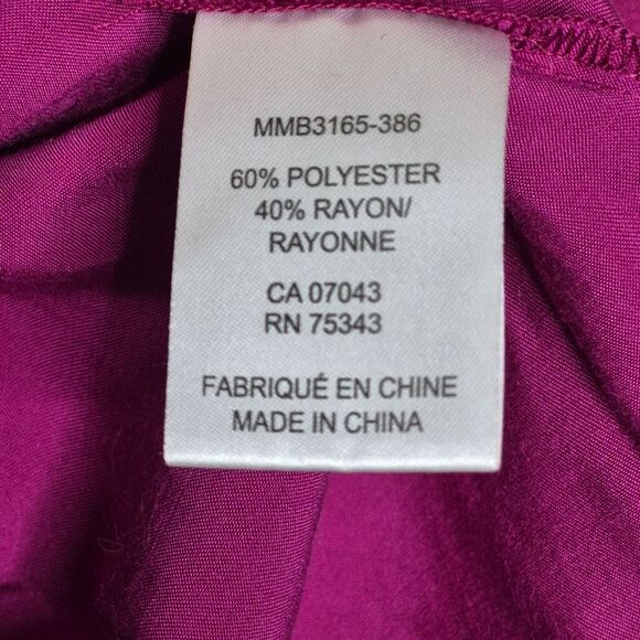 Rachel Zoe Pink Purple Blouse with Tie Front and Long Sleeves Size XS - Picture 4 of 5